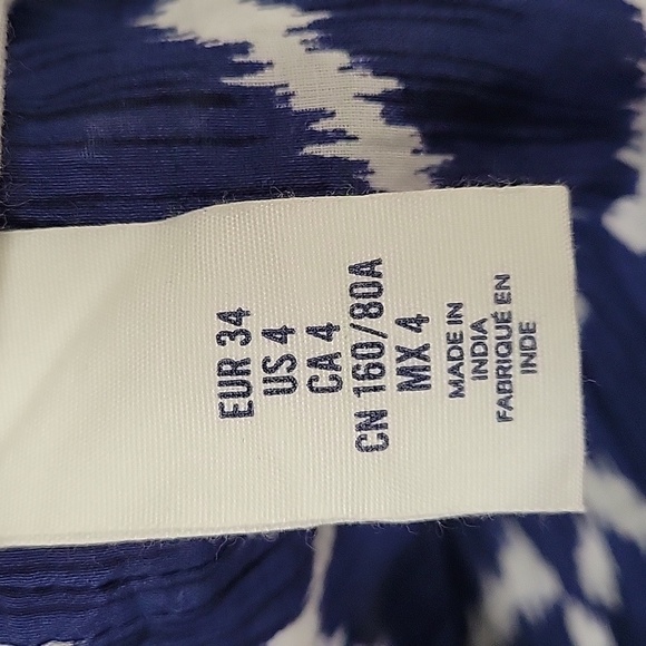 H&M Label of Graded Goods Chevron Print Tunic Beach Sheer Coverup Size 4 - Picture 8 of 11